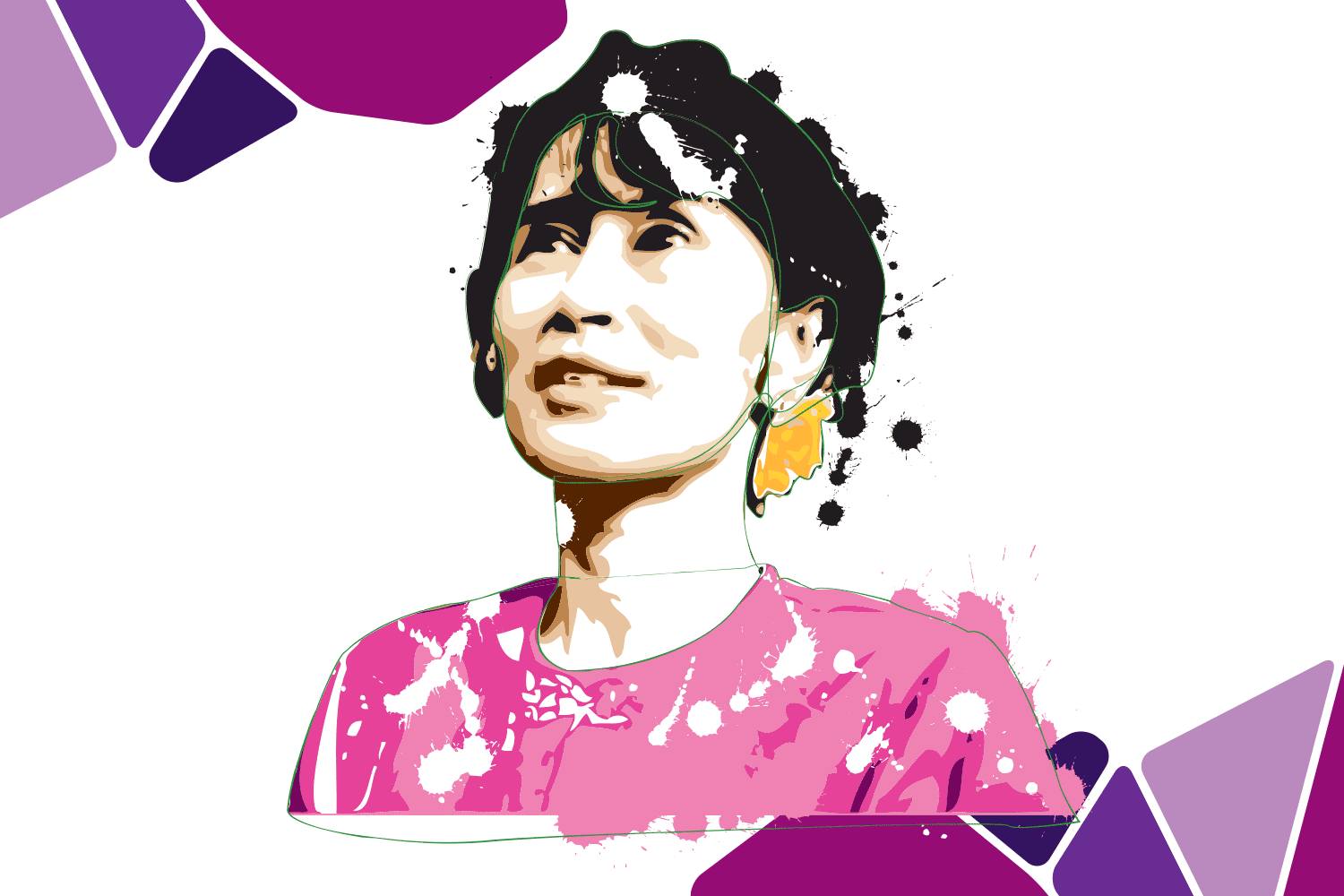 Aung San Suu Kyi illustration